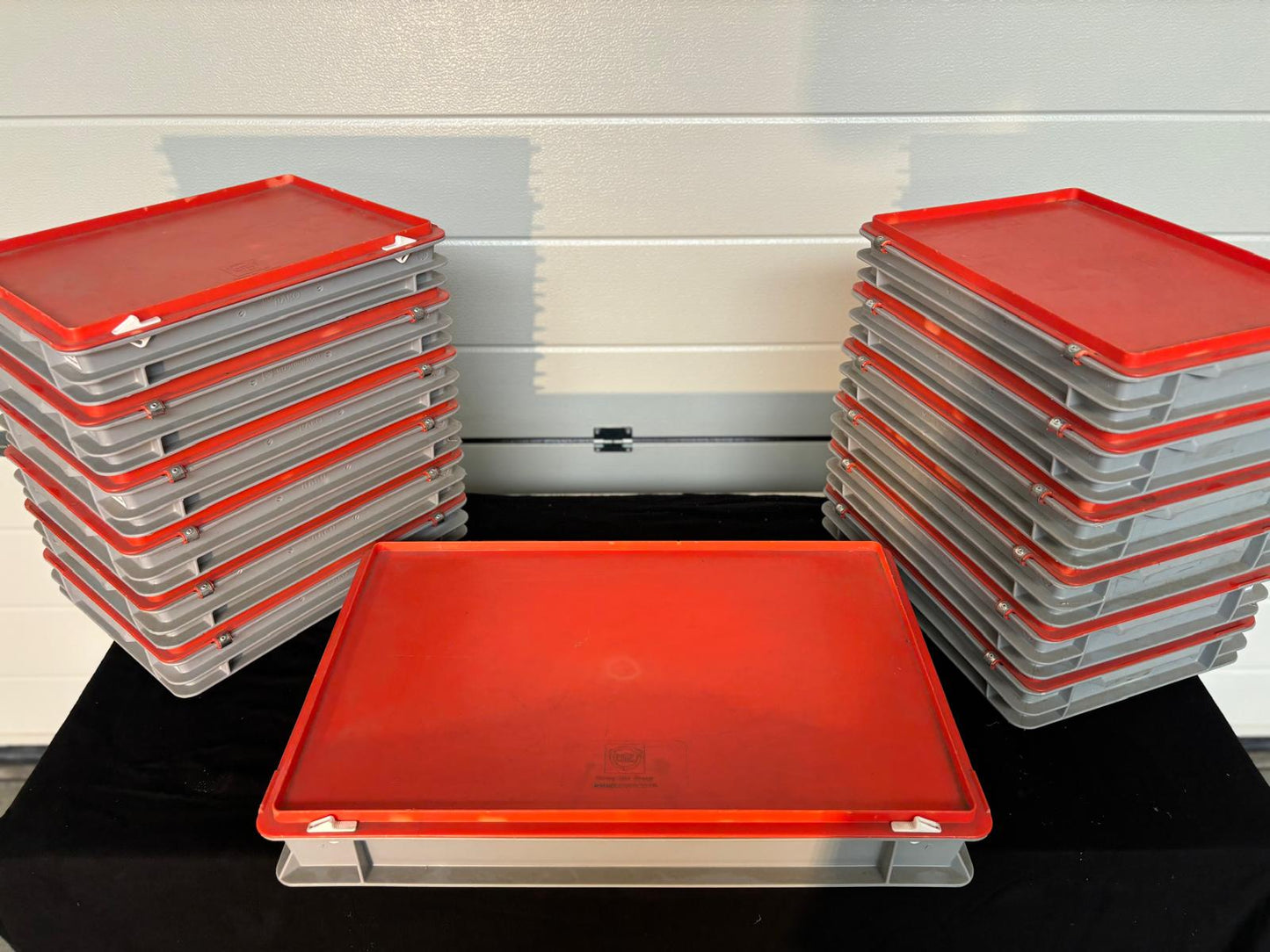 Storage boxen Grijs oranje 13 stuks